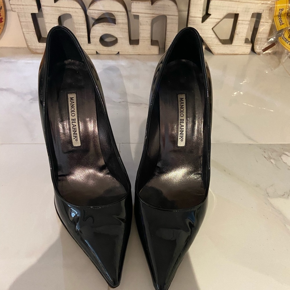 manolo Blahnik patent leather heels